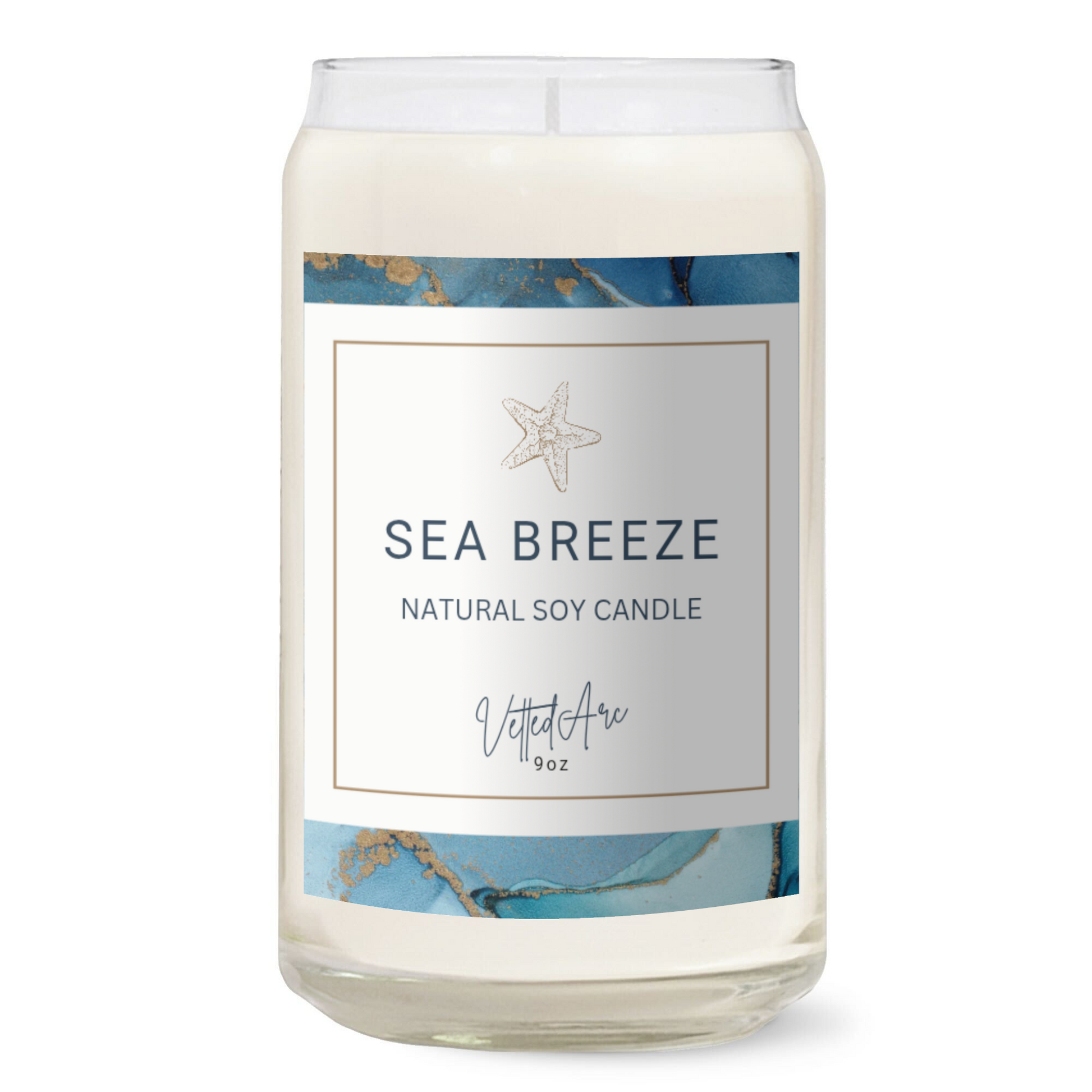 Coastal Decor Sea Breeze Soy Candle VettedArc