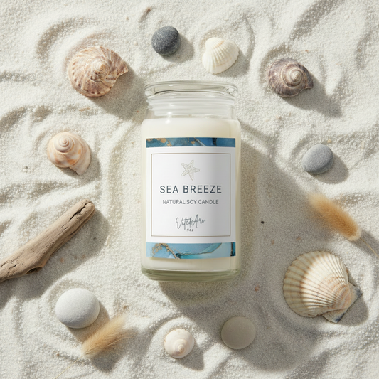 Coastal Decor Sea Breeze Soy Candle VettedArc
