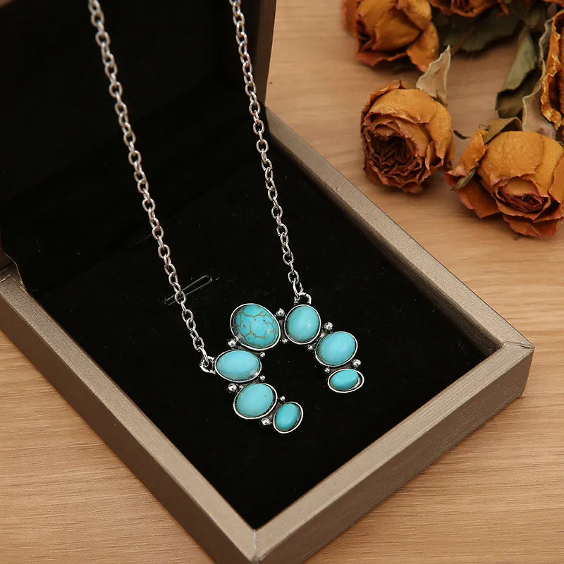 Turquoise Alloy Pendant Necklace Bumpkin Ranchwear
