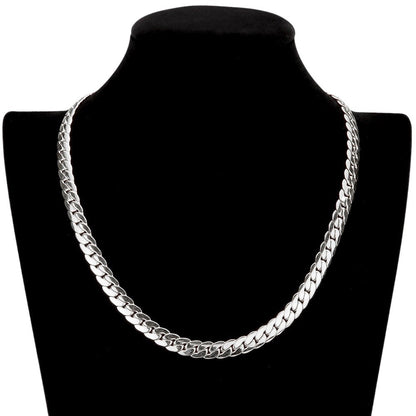 Women's 18 Inch, 8mm Stainless Steel Metal Chain Necklace