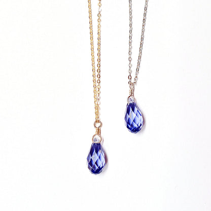 Swarovski Crystal Droplet Necklace with Swarovski Clasp
