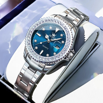 Women's Crystal Bezel 34mm Stainless Watch