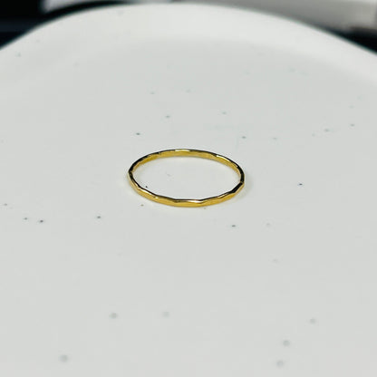 14k gold filled or sterling silver HAMMERED STACKING RING