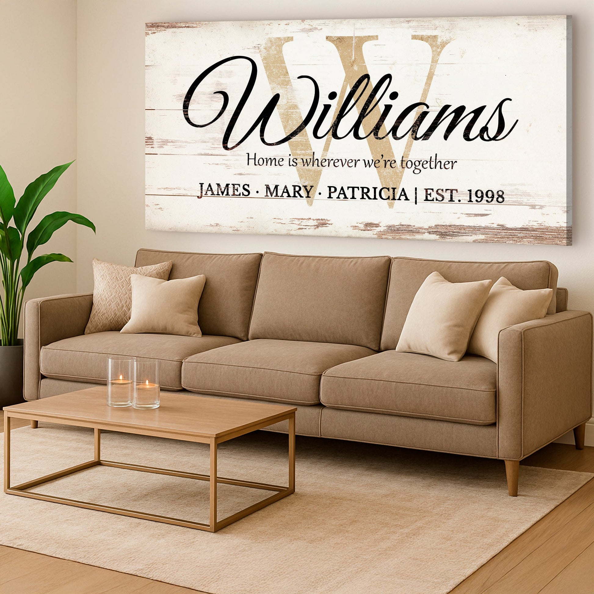 Personalized Family Sign XI Tailored Canvases
