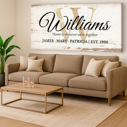 Personalized Family Sign XI Tailored Canvases
