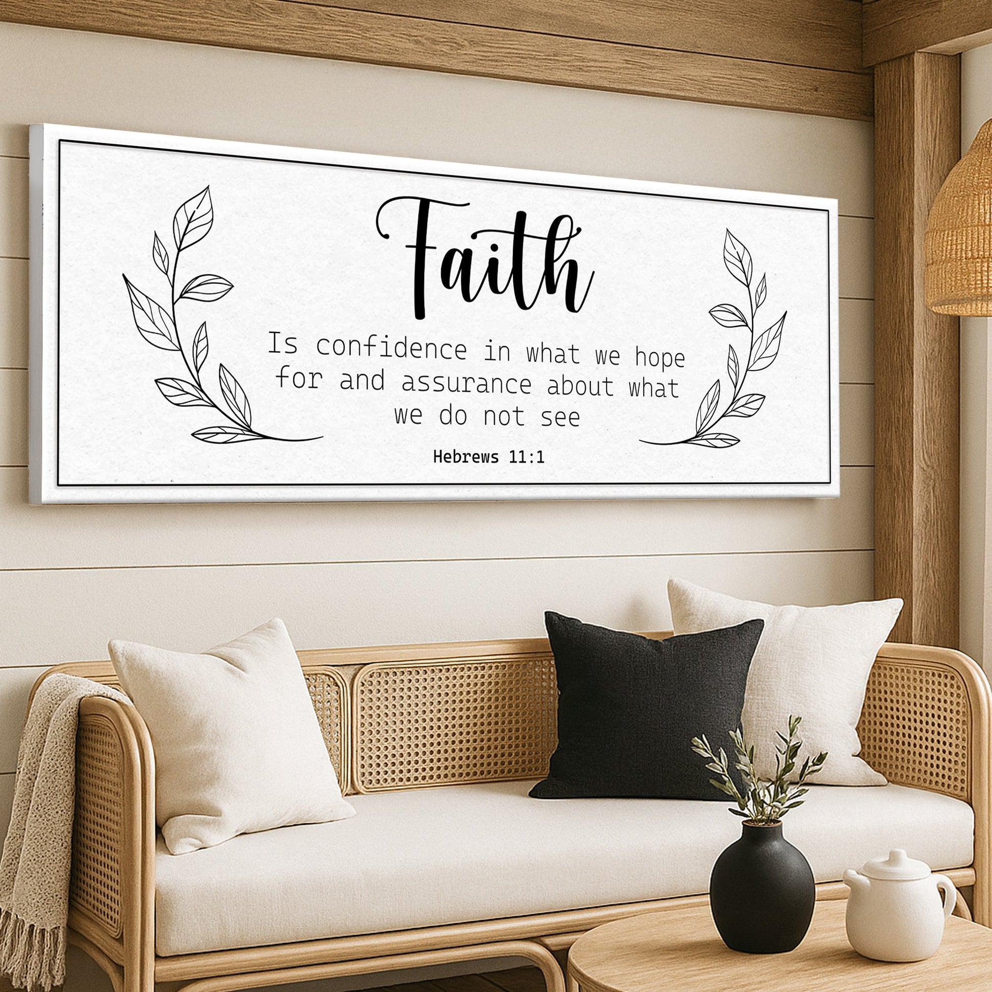 Faith Is Confidence - Hebrews 11:1 Faith Sign Tailored Canvases
