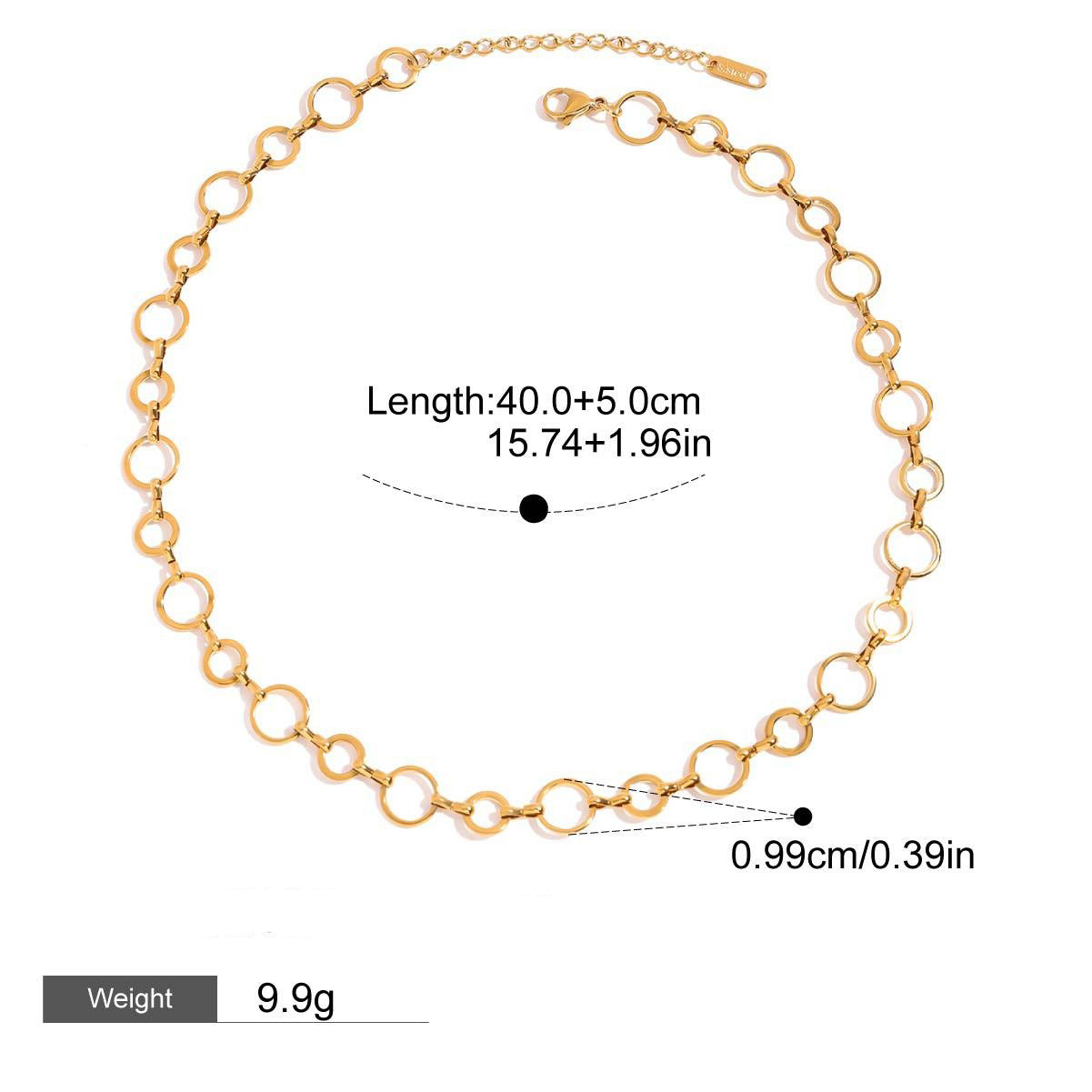 18K gold chain design simple and elegant necklace