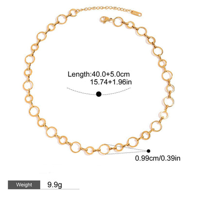 18K gold chain design simple and elegant necklace