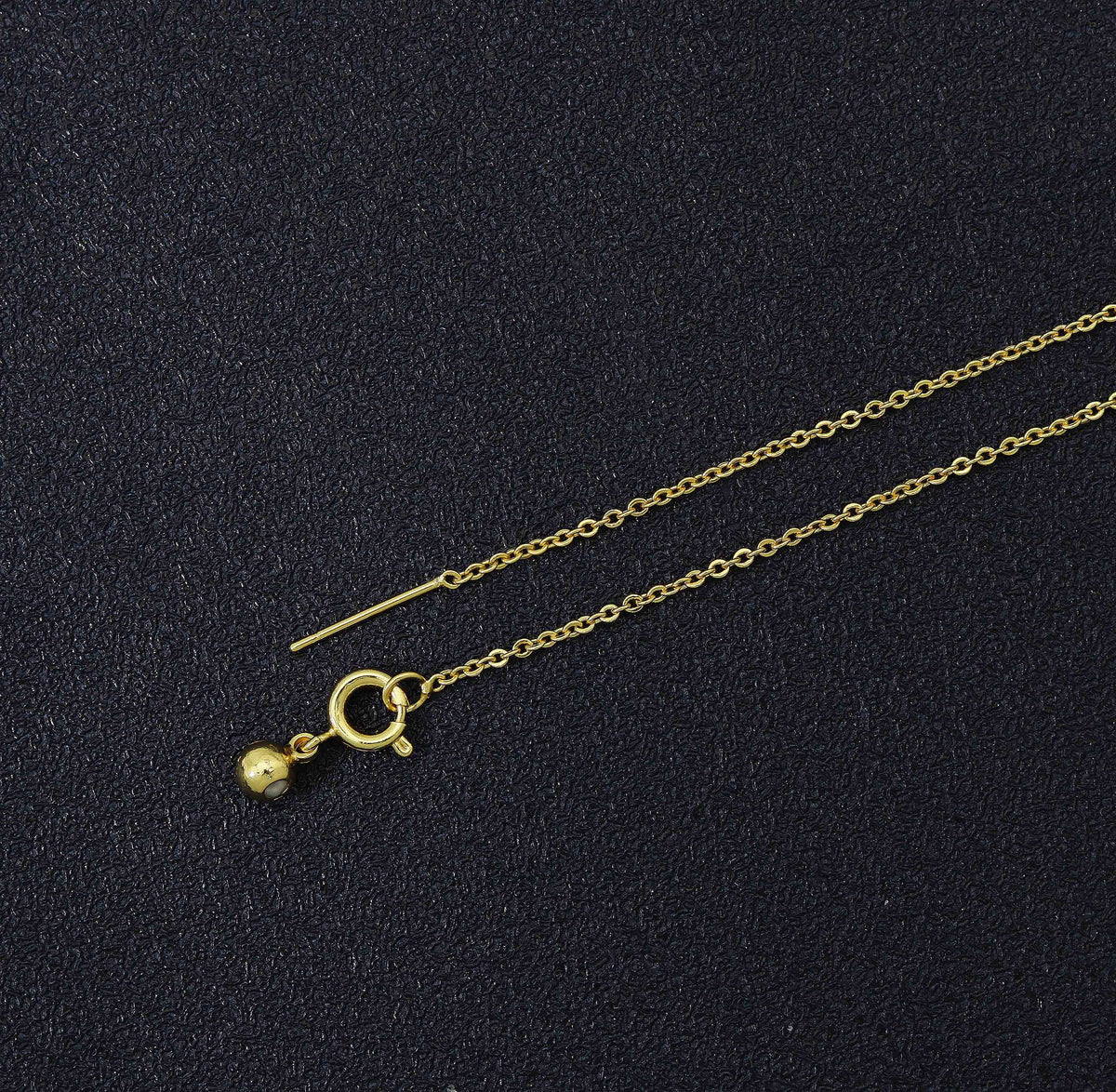 Dainty Bezel CZ Chain Necklace, Sku#Y735