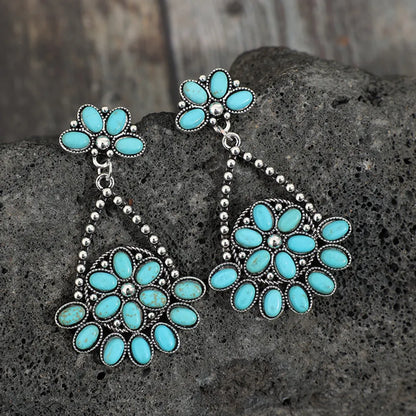 Turquoise Teardrop Earrings Bumpkin Ranchwear