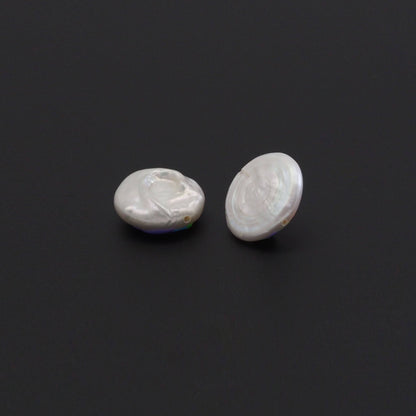 Rainbow On White Pearl Charm/Spacer Beads, Sku#Y889