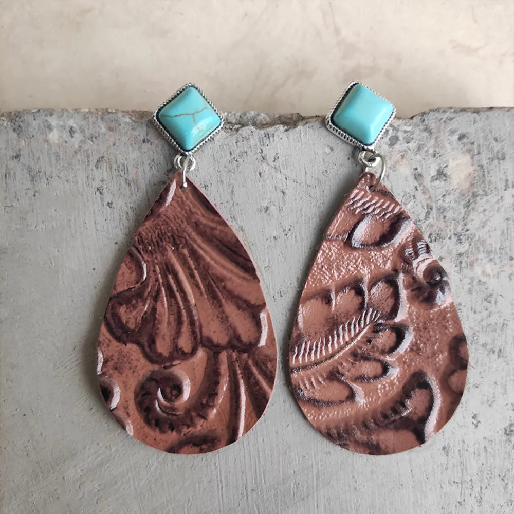 Turquoise Teardrop Earrings - 5 Styles Bumpkin Ranchwear