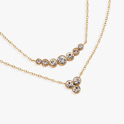 Double-Layer Crystal Necklace ALEX AND ANI