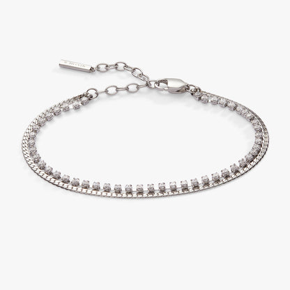 Double Strand Crystal Tennis Chain Bracelet ALEX AND ANI