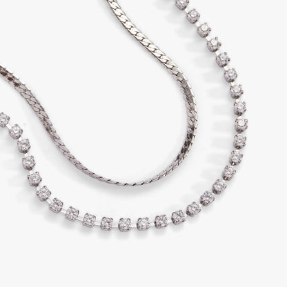 Double Strand Crystal Tennis Chain Bracelet ALEX AND ANI