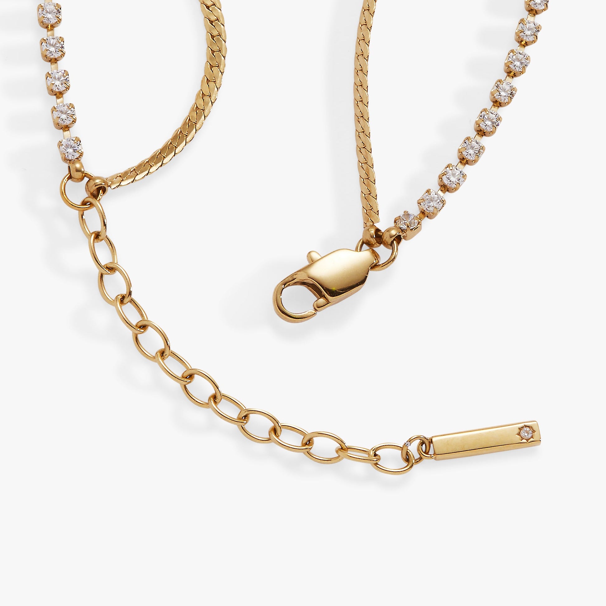 Double Strand Crystal Tennis Chain Bracelet ALEX AND ANI