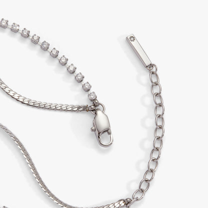 Double Strand Crystal Tennis Chain Bracelet ALEX AND ANI