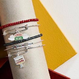 FRIENDS™ Holiday Armadillo Charm Bangle ALEX AND ANI