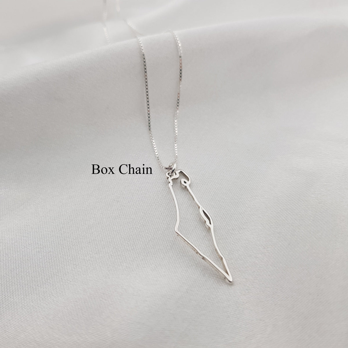 Israel Map Cutout Necklace