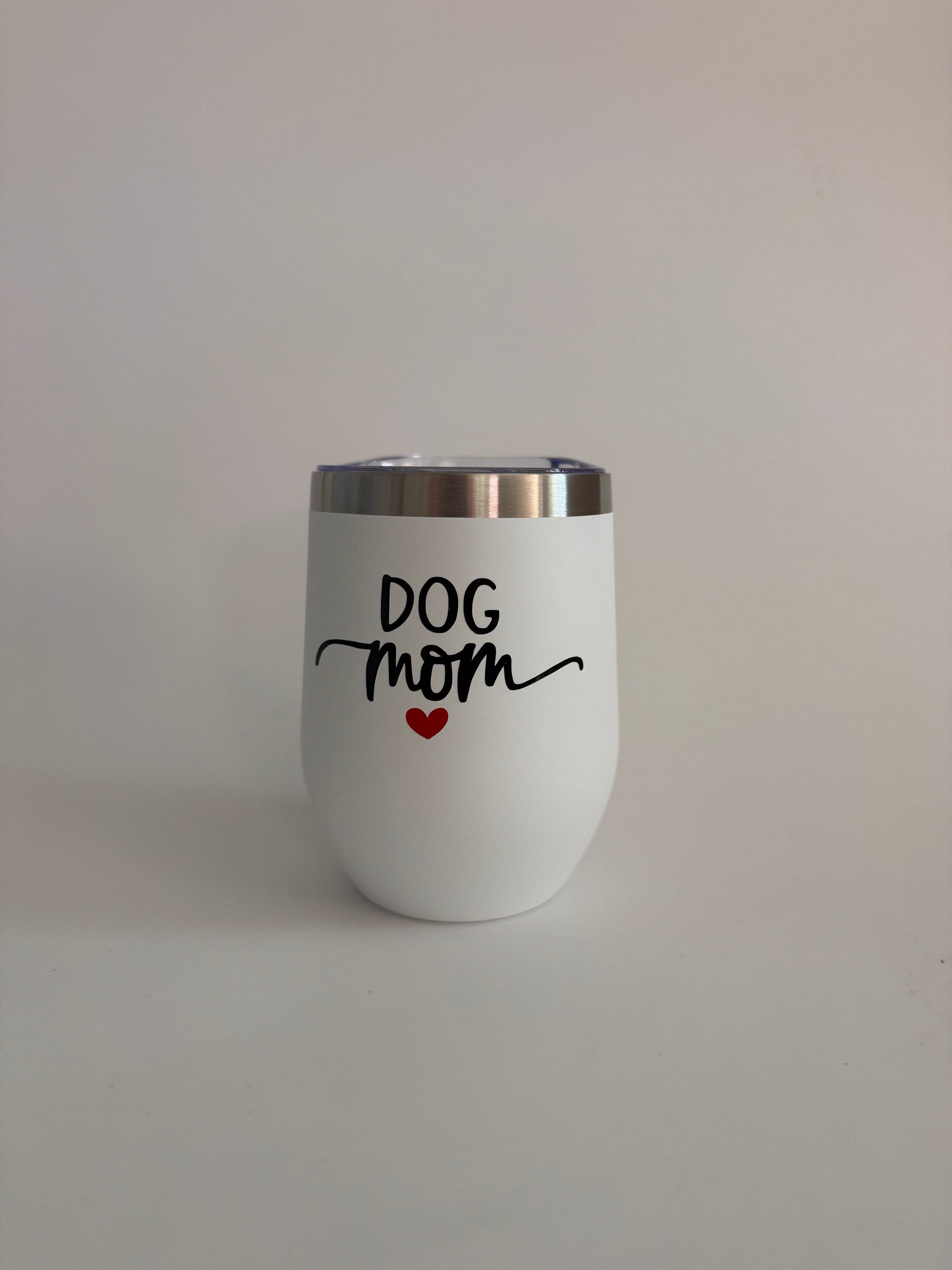 Dog Mom Stainless Steel Tumbler | 12 oz Insulated Dog Lover Gift Everything Labeled
