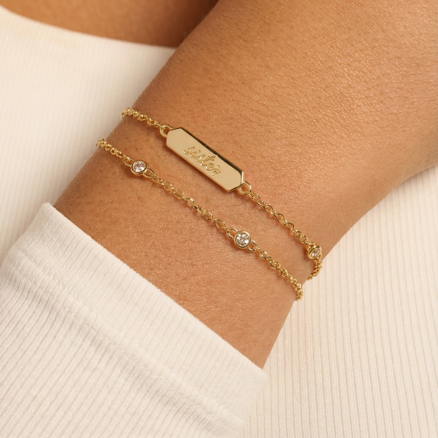 Sister Infinity Chain Double Strand Bracelet ALEX AND ANI