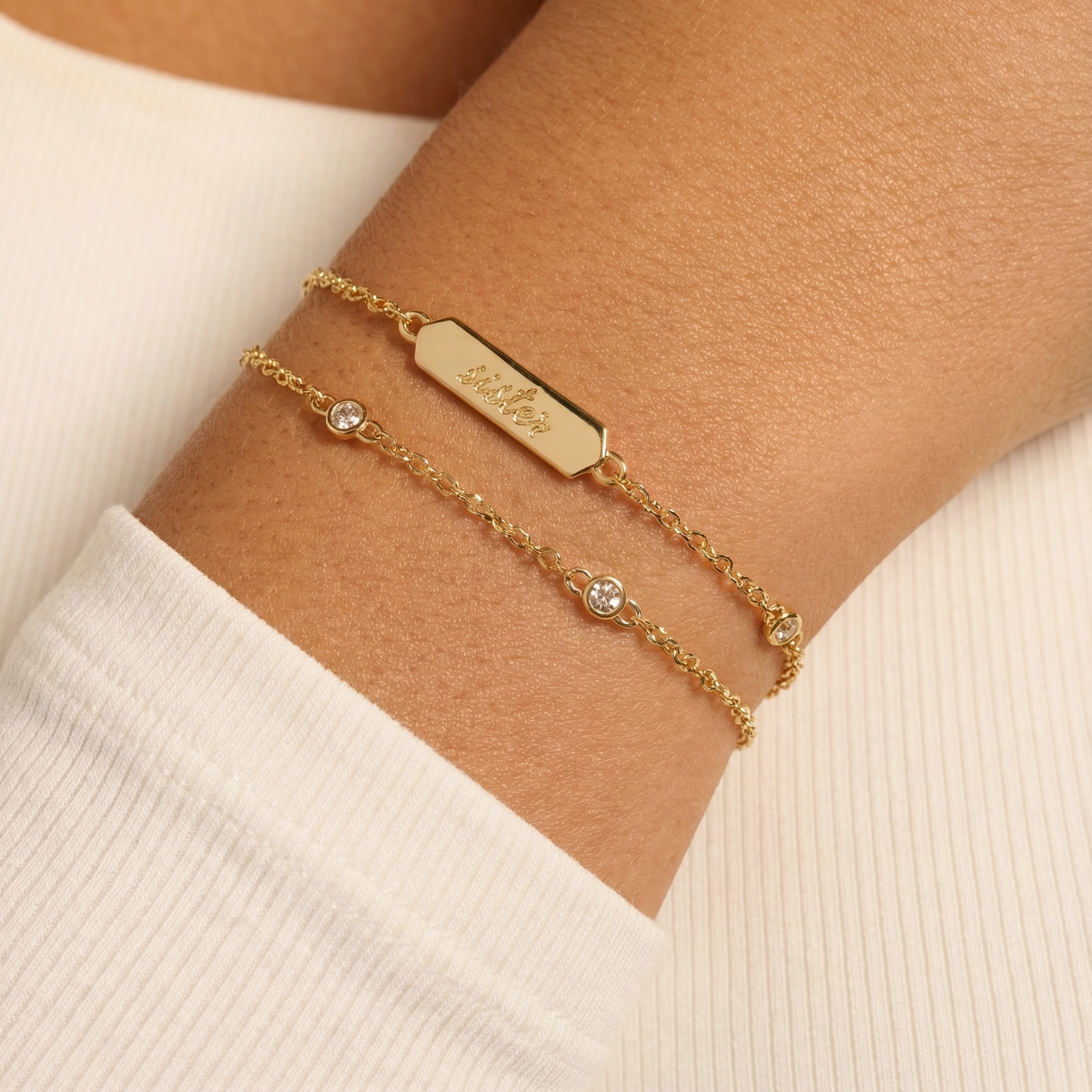 Sister Infinity Chain Double Strand Bracelet ALEX AND ANI