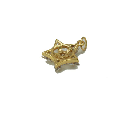 Gold Five Point Star Charm, Sku#Y712