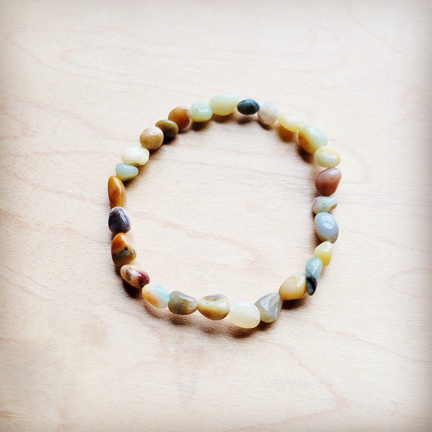 Amazonite Beaded Stretch Bracelet 807k