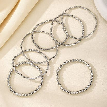 Multi-piece Set Minimalist And Versatile Heart Pendant Bracelet For Women Trendy Style