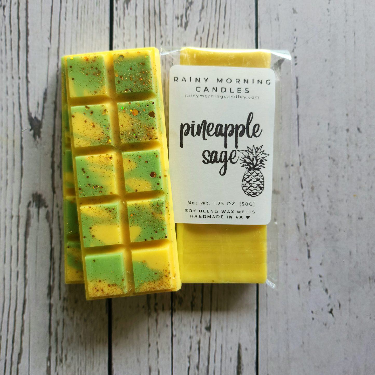Pineapple Sage | Wax Melts Rainy Morning Candles