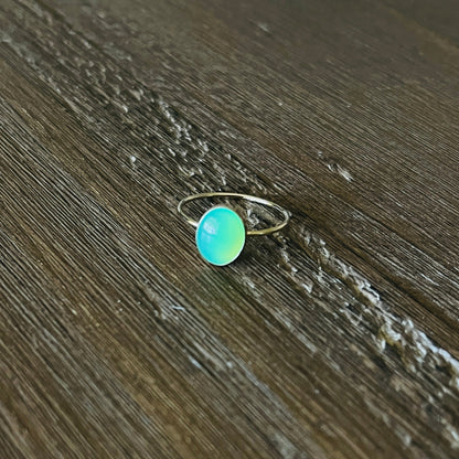 CHRYSOPRASE OVAL RING