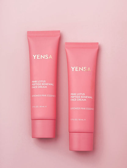 Pink Lotus Peptide Renewal Face Cream Brighten Skin And Firm YENSA
