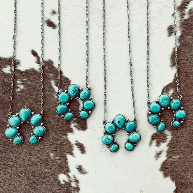 Turquoise Alloy Pendant Necklace Bumpkin Ranchwear