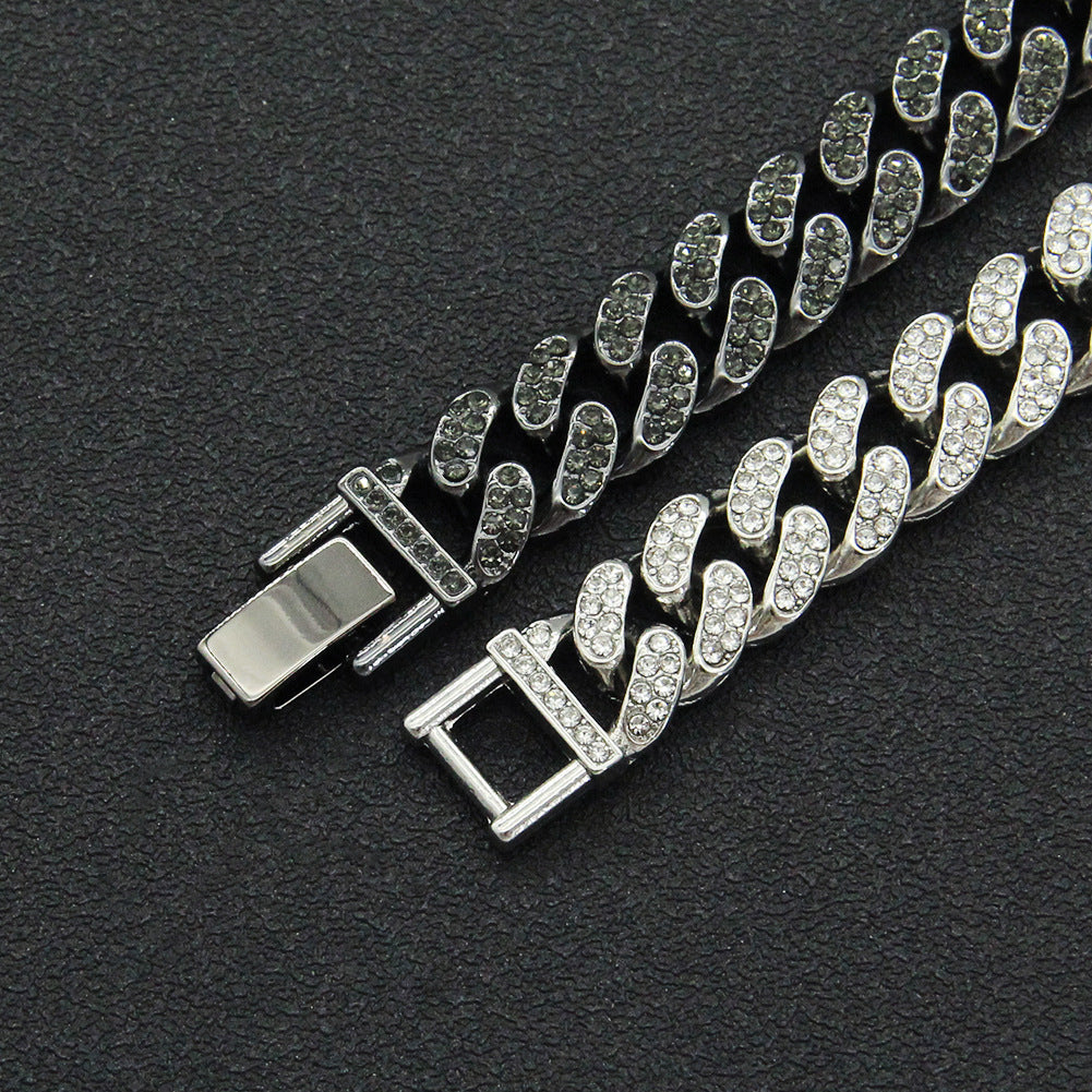 Full Diamond Cuban Chain Necklace Personalized Street Street Dance Motorcycle Men