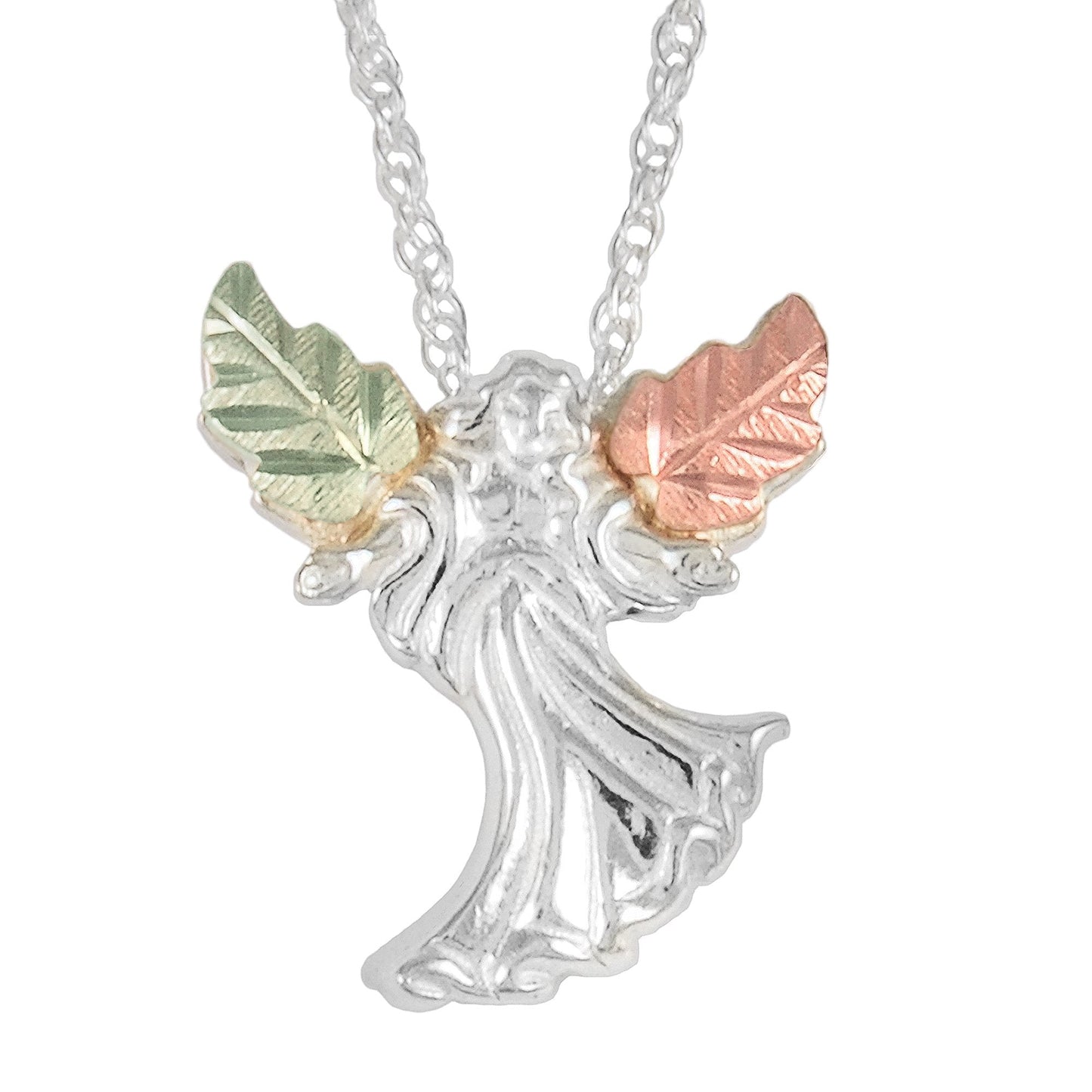 Open Arms Angel - Sterling Silver Black Hills Gold Pendant