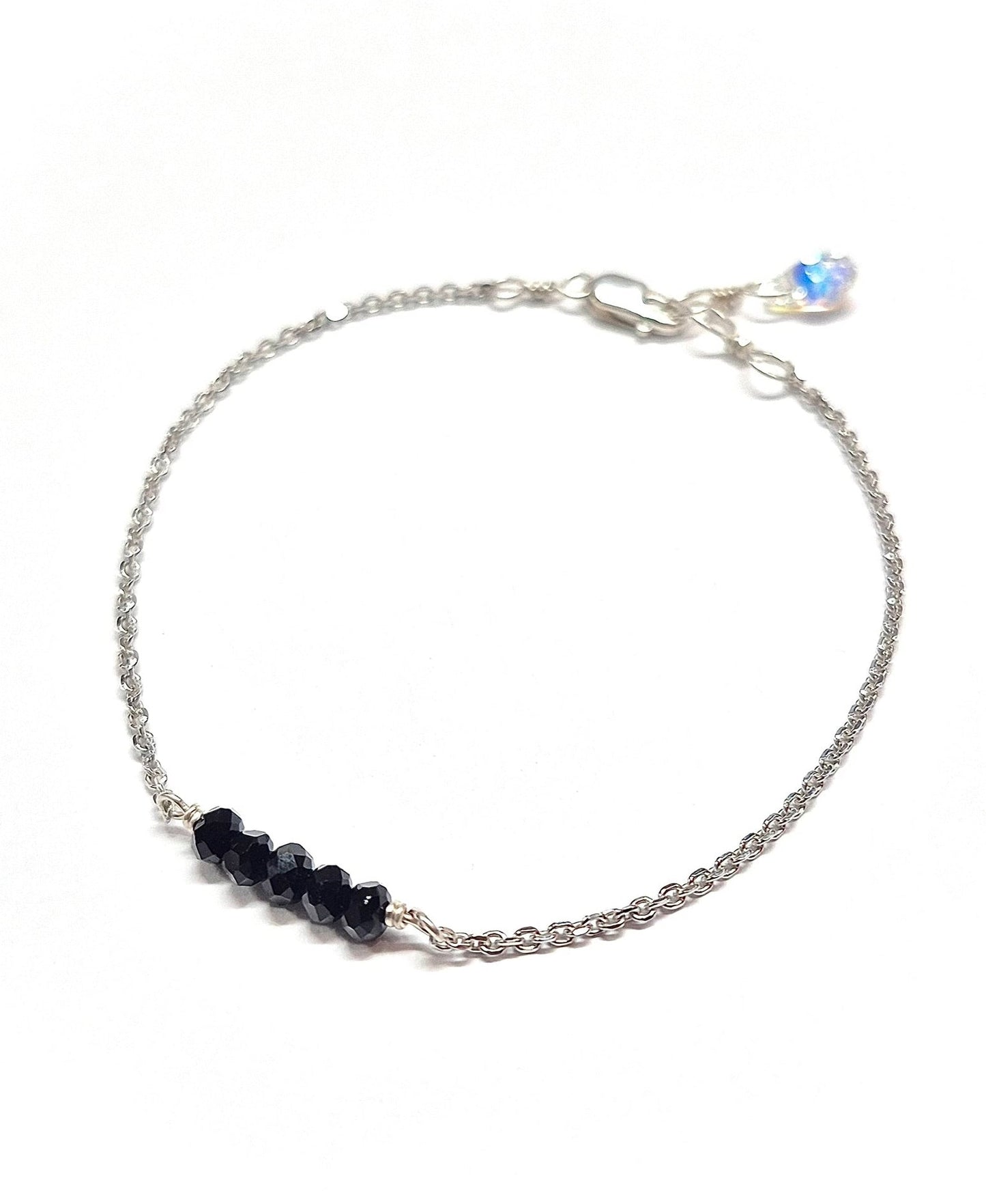 Black Onyx Bracelet with Swarovski Clasp
