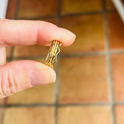 14k gold filled or sterling silver FULL STACKING RING SET