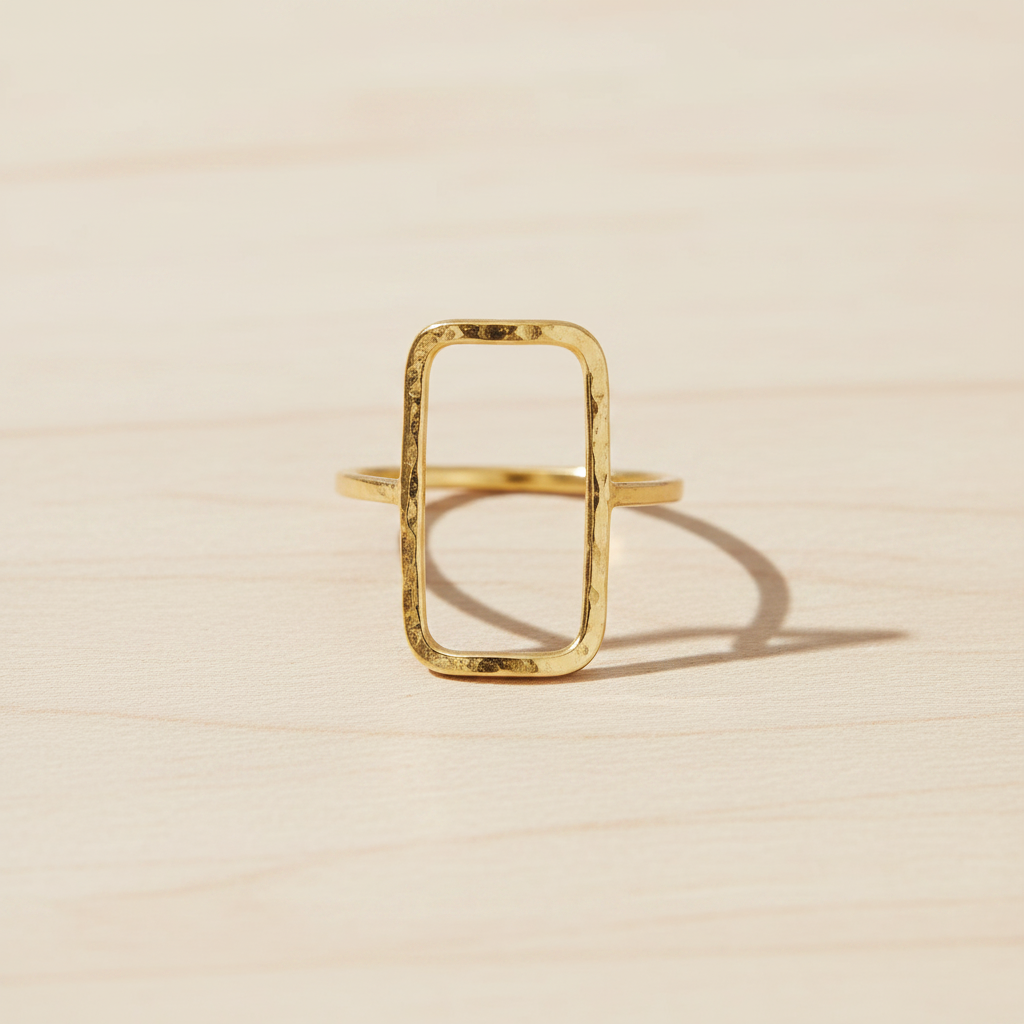 14K Gold filled OPEN RECTANGLE RING