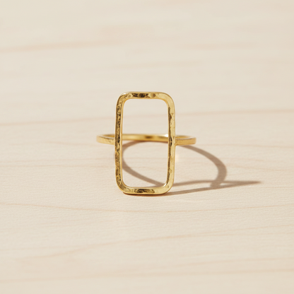 14K Gold filled OPEN RECTANGLE RING