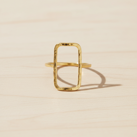 14K Gold filled OPEN RECTANGLE RING
