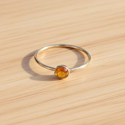 14K Gold Filled CITRINE GEMSTONE RING
