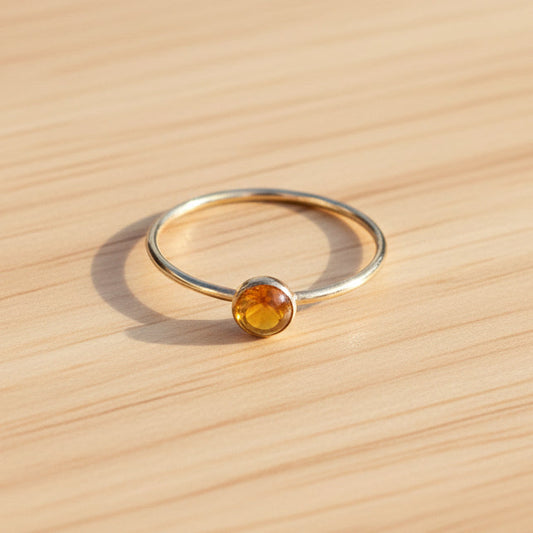 14K Gold Filled CITRINE GEMSTONE RING