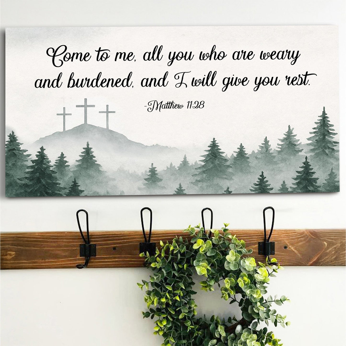 Come To Me - Matthew 11:28 Faith Sign II Tailored Canvases