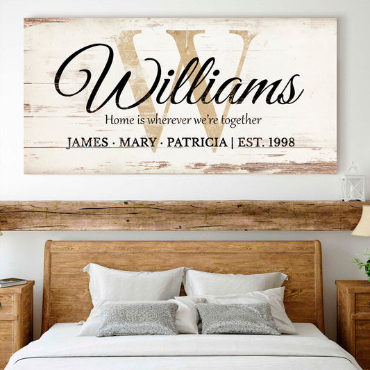 Personalized Family Sign XI Tailored Canvases