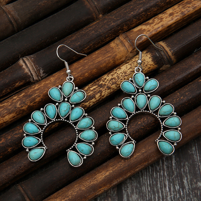 Turquoise Drop Earrings Bumpkin Ranchwear