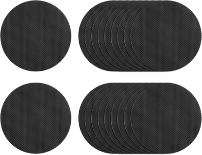 Bathroom round anti-slip sticker-gray-8cm-with black scraper-PEVA-12 pieces
