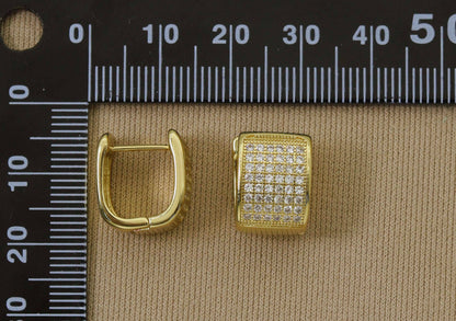 CZ Thick Band Earring, Sku#Y612