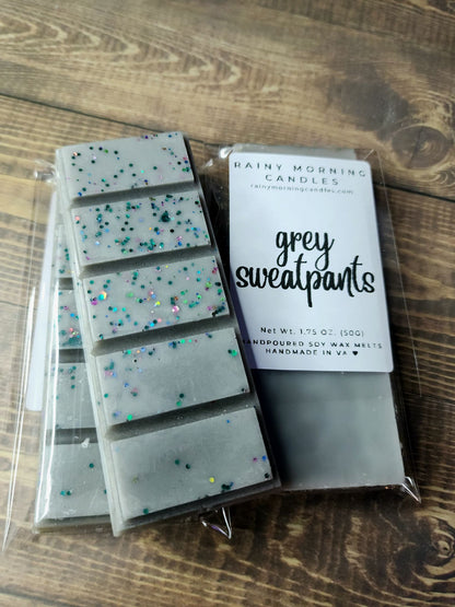 Grey Sweatpants | Wax Melts Rainy Morning Candles