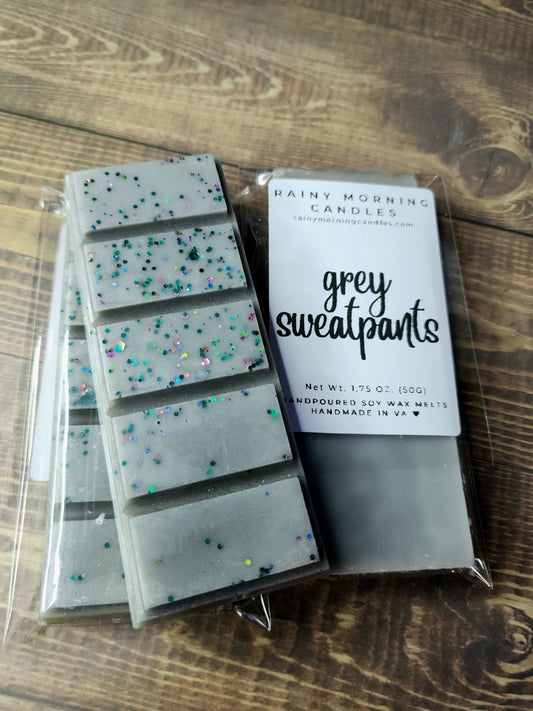 Grey Sweatpants | Wax Melts Rainy Morning Candles