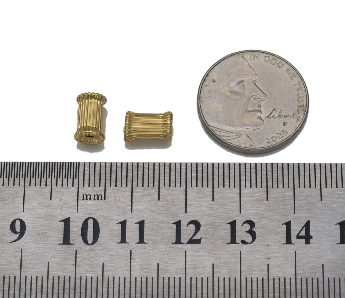 GoldTube Spacer Beads, Sku#Y730